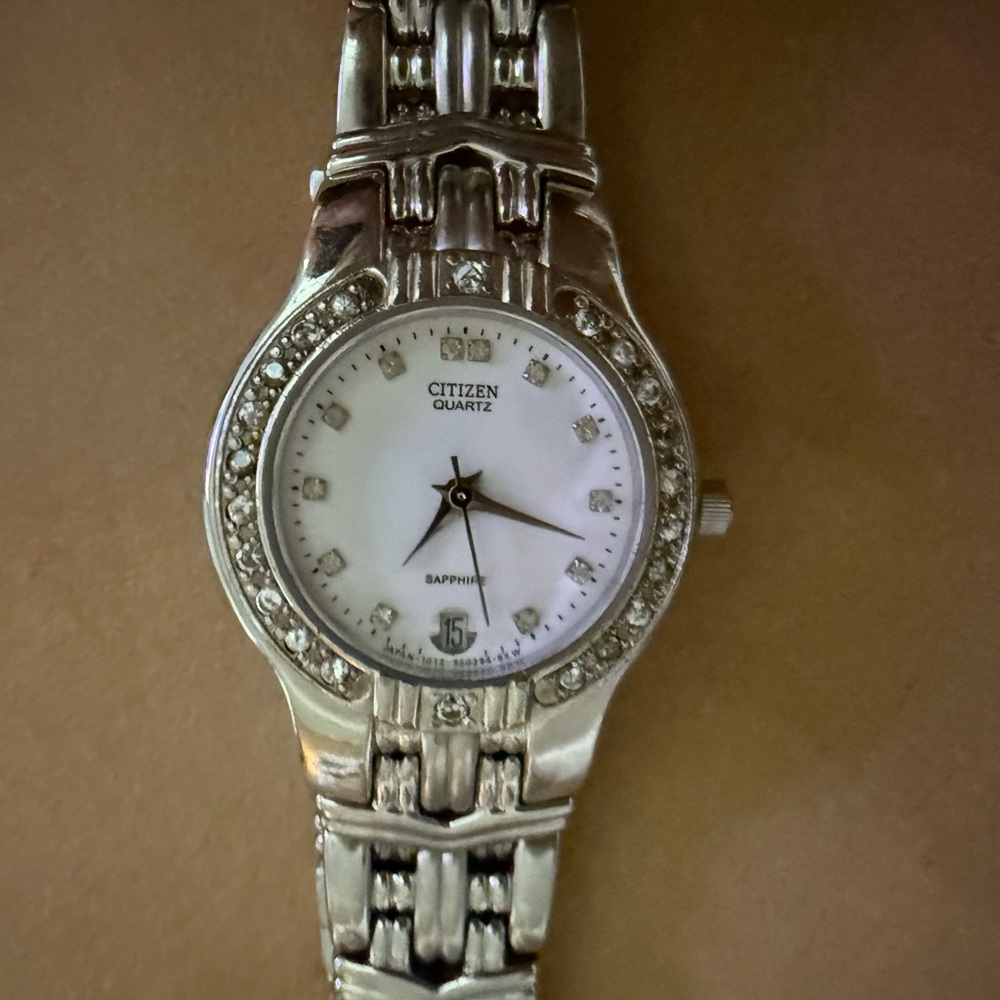 Citizen Silver and White Quartz Watch